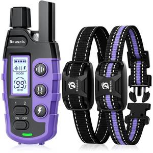 lot 20228 image: Bousnic Dog Shock Collar 2 Dogs (5-120Lbs) - 3300 ft Waterproof Training Collar for Dogs Large Medium Small with Rechargeable Remote, Beep (1-8) Vibration (1-16) and Humane Shock (1-99) Modes