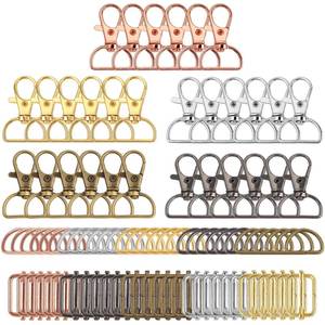 lot 20235 image: Metal Swivel Snaps Hooks, Keychain Bulk with Key Chain Swivel Hook D Rings and Slide Buckles for Key Lanyard Purse Bag Straps Dog Collars DIY Sewing Hardware(1 Inch) (Open Box, May Be Missing Pieces)