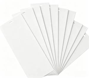 lot 20301 image: 10 Pack 82.5 Vertical Blind Replacement Slats, 3.5 Width White PVC Fire Retardant Trimmable Replacement Blinds Slats for Sliding Glass Door, Patio Door, Home Office Window Vertical Blinds