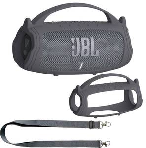 lot 20307 image: JCHPINE Silicone Cover Case for JBL Charge 5 Portable Bluetooth Speaker, Protective Skin Holder for JBL Charge 5 Speaker Accessories (Grey Case, NOT Fit Wi-Fi Version)
