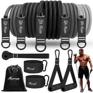 lot 9863 image: JHPYGN Sport Resistance Band Set with Carrying Bag