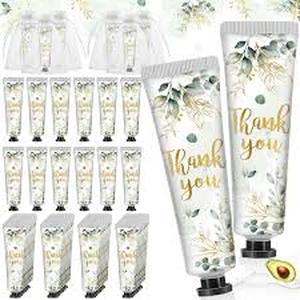 lot 14286 image: 48 Sets Thank You Hand Cream Gifts Bulk Baby Shower Hand Cream Travel Size Lotion Bulk Party Supplies Favors Birthday Wedding for Guest