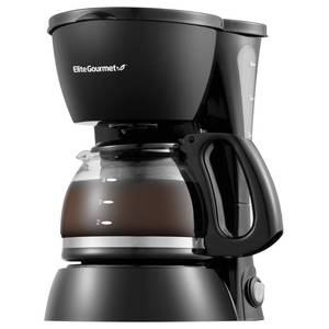 lot 1857 image: Elite Gourmet EHC4128 Automatic 4-Cup Brew & Drip Coffee Maker with Pause N Serve, Glass Carafe, Reusable Filter, OnOff Switch, Keep Warm, Water Level Indicator, Black
