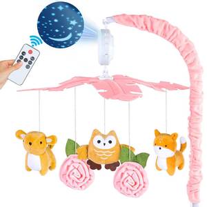 lot 1936 image: Baby Crib Mobile with Music and Lights, Mobile for Crib with Remote Control, Rotation, Starlight Projection, Crib Toys for Babies Boys Girls(Green)