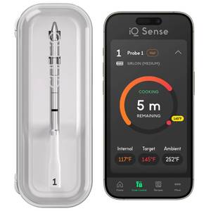CHEF iQ Sense | Smart Wireless Meat Thermometer | Ultra-Thin Probe | WiFi Unlimited Range | 1000Â°F Heat Safe | 5 Sensors | BBQ, Grill, Oven, Smoker, Air Fryer | Gen3