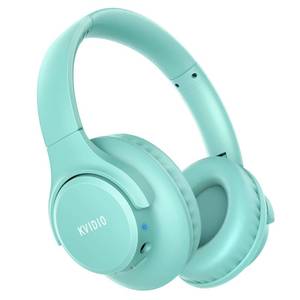lot 2051 image: KVIDIO Bluetooth Headphones Over Ear, 65 Hours Playtime Wireless Headphones with Microphone, Foldable Lightweight Headset with Deep Bass, HiFi Stereo Sound Low Latency for Travel Work Cellphone