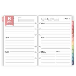 lot 2377 image: Forvencer 2026 Weekly & Monthly Planner Refills for A5 6-Ring Binders, July 2026 - Jun 2027, 6-Hole Punched Planner Inserts with Colorful Monthly Tabs, Small Calendar Organizers, 5-34 x 8-14
