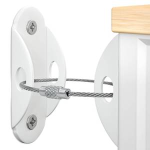 lot 2384 image: Booda Brand Furniture Anchors (10 Pack) for Baby Proofing, Furniture Straps Anti Tip Furniture Anchor Securing 400 lbsKeep Baby Pet Safety from Falling Furniture, Metal White Earthquake Straps
