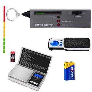 lot 2390 image: Diamond Tester,Jewelry Diamond Tester Pen200g0.01g Mini Jewelry Scale��60X Mini LED Magnifying, Professional Diamond Selector for Novice and Expert,Thermal Conductivity Meter(Diamond Tester )