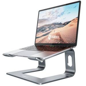 lot 4347 image: Nulaxy All-Aluminum Laptop Stand for Desk, Ergonomic Detachable Ventilated Cooling Computer Riser, Anti-Slip Design Notebook Holder Compatible with All 10-16 Laptops (MacBook, Dell XPS, HP, Lenovo)