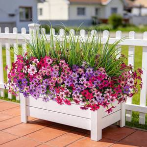 lot 4377 image: Artificial Flowers,14 Bundles UV Resistant Fake Flowers Daisy with Greenery Plants Wheat grass,Faux Outdoor Flowers for Spring Summer Decoration, Outdoor Faux Plants Home Window Porch Patio Yard