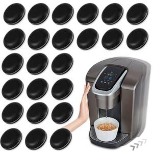 lot 4387 image: Appliance Sliders for Kitchen Black 24 PCS Self-Adhesive Small Kitchen Appliance Slider Hacks Easy to MovIing & Space Saving Must Have Gadgets Mixer Accessories for countertop