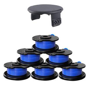 lot 4390 image: A ANLEOLIFE AC14RL3A String Trimmer Replacement Line with AC14HCA Cap, 11ft0.065 Autofeed Spools for 18V, 24V and 40V Cordless Trimmers(6 Spools & 1 Cap)