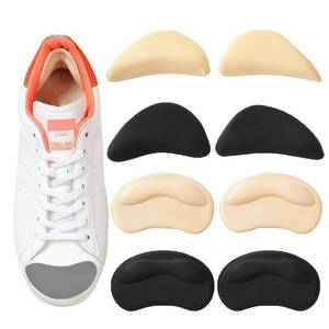 lot 4406 image: 8 Pcs Shoe Fillers & Heel Pads for Loose or Too Big Shoes �� Toe Cushions & Heel Grips for Women and Men, Comfort Insoles for Heels, Sneakers, Boots �� Pain Relief & Better Fit(Black  Beige)