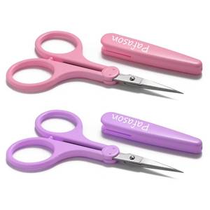 lot 4410 image: PAFASON Small Travel Craft Scissors Set Straight Precision Tip All Purpose for Scrapbooking Quilting Sewing Knitting Embroidery Cross Stitch Crochet Thread Yarn Paper Fabric Detail Cutting Safety Case