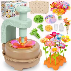 lot 5540 image: Fabric Flower Bouquets Toys, DIY Craft Kits Toys for Kids - Flowers Market Toy, Build Your Flower Bouquet, Arts & Crafts for 4 Year Toddler Girl, Educational Activity Preschool B-Day Gifts