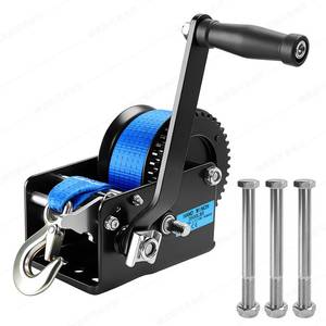 lot 5541 image: Homivira 3500 lbs Boat Trailer Winch,Hand Winch 2-Way Ratchet & 41 Gear Trailer Winch, Portable Hand Crank Winch for Boat, Truck, Trailer, RV, ATV