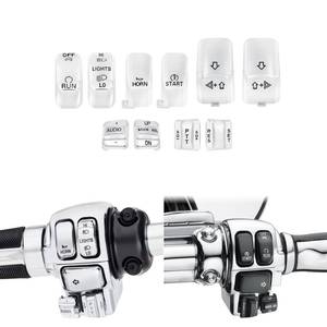 lot 6025 image: WYNMOTO Chrome Hand Control Switch Housing Switch Cap Kit Compatible for Harley Davidson Touring Electra Road Glide Road King Tri Glide Ultra FLHTCU FLTR FLHR 1996-2013