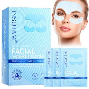 lot 6074 image: Insutam Forehead Wrinkle Patches for Anti-wrinkles Overnight Face Wrinkles Patches to Lift Smile Lines for Women (BLUE)