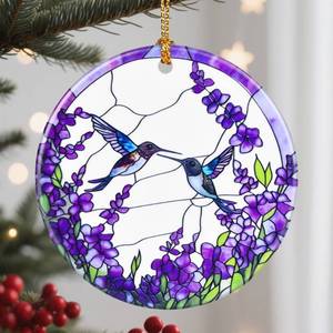 lot 6079 image: Christmas Ornaments, Hummingbirds Ornament, Christmas Tree Decorations, Holiday Decorations, Holiday Ornaments, Hummingbirds Lover Gifts, Holiday Party Gifts, and Xmas Gift Ideas three pack