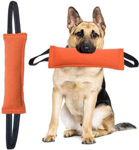 lot 6093 image: Clysrou Dog Tug Toy Tough Jute Bite Pillow Lasting Training Equipment Puppy to Large Dogs Interactive