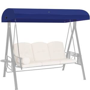 lot 6198 image: Porch Swing Canopy Replacement Top, Swing Chair Canopy Replacement for GT Porch Swing Model GCS00229C (Blue)