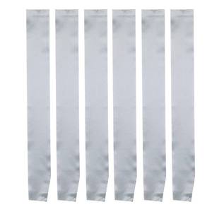 lot 10423 image: Pack of 6 Blank Satin Pageant Sashes for Princess, Beauty Queen, Homecoming, Winner, Mayor and DIY Decoration, Silver