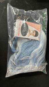 lot 10428 image: New Fashion Blue Synthetic Hair Extensions