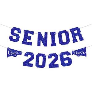 lot 10440 image: Fuyoooo Graduation Party Decorations Cheerleader Senior 2026 Graduation Banners Megaphone 2026 Senior Night Decorations Sport Theme Party Supplies for Player Gift Sport Parties Favors(Blue)