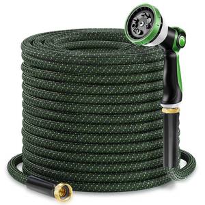 lot 11296 image: Torioweg Garden Hose 50ft - Lightweight Water Hose, with 10-Pattern Nozzle, Triple-Layer Construction, All-Weather Hose,Flexible and Anti-Kink, Durable for Watering, Outdoor Use