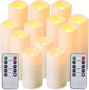 lot 11334 image: CAKETYCG Flameless Candles with Remote Control Waterproof Outdoors & Indoors, Battery Candles with Remote Timer, Decorative Remote Led Candles. (D 2.2X H 4 5 6 7) -12-Pack.