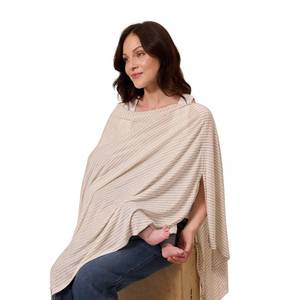 lot 12132 image: Solly Baby Nursing Cover, Ultra-Breathable, Lightweight Breastfeeding Cover-Up, Buttery-Soft Fabric, Universal Fit, Postpartum Essentials, Newborn Must Haves, Driftwood Stripe