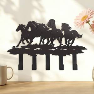 lot 12136 image: Bnesi Metal Horse Wall Decor Set Horse Wall Art Horse Decor for Home Metal Horse Wall Decor Ideal for Western-Style Spaces Horse Hat Hook & Key Holder Horse Decor Wall Hook (Classic)