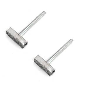 lot 12200 image: heyous 2PCS Silver Metal Handheld Diamond Pen Grinding Wheel Dresser 10x45cm Ceramic Trimming Cutter Suitable for Resin Bonding Agents Chlorination Mechanization