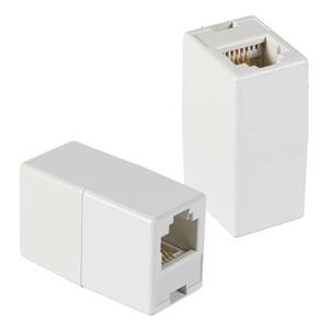 lot 12213 image: Qulkws 2Pcs RJ11 Coupler Phone Line Connector 6P4C Inline Telephone Line Adapter Female to Female for Landline Phone Telephone (White)