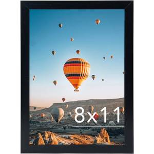 lot 12423 image: JCJMY 8x11 Picture Frame Black for Wall Hanging or Tabletop- Wall Mounting Horizontally or Vertically, 8 x 11 Wall Gallery Poster Photo Frame for 8 by 11 Photo, Black