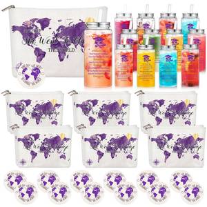 lot 13026 image: LemonRoad 12 Set 2026 Graduation Gift for Her Bulk 17oz Inspirational Tumblers Cup with Straw Lids Makeup Bags High School Class of 2026 Gift for Daughter End of the Year Grad Party Favors(Purple)