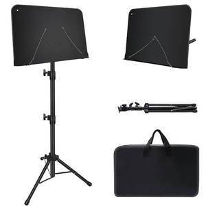 lot 13973 image: Sheet Music Stand, 123 Pack Adjustable Music Stand for Sheet Music, Music Sheet Stand Portable Folding with Carry bag Clip Holder for Guitar, Ukulele, Violin Players(Standard Version, 1 Pack)