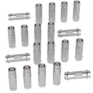 lot 14022 image: Elecan BNC Female to Female Connector Adapter (20 Pack) Coaxial Coax RG6 Adapter Kit Coupler for CCTV Camera-61020 Pack4 Types for Selection