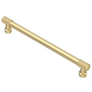 lot 14058 image: Alzassbg 10 Pack Brushed Gold Cabinet Pulls, 7-12 Inch(192mm) Hole Centers Knurled Kitchen Cabinet Handles for Cabinets and Drawers AL3017MGP