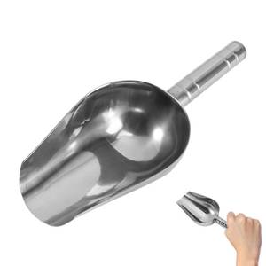 lot 14071 image: POPETPOP Stainless Steel Pet Food Scoop 1.5 Cup 8.26 Inch Multipurpose Metal Shovel for Dry Dog Cat Food Baking Ingredients Candy Nuts