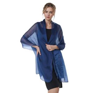 lot 14461 image: Qidekjjt Women Sheer Crepe Shawl - Lightweight Soft Shimmer Wrap for Evening Party, Travel & Festival - Versatile Elegant
