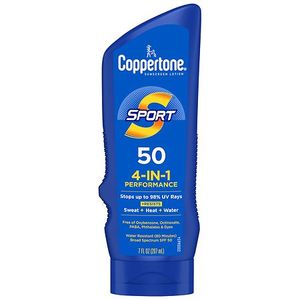lot 14469 image: Coppertone Sport Sunscreen Lotion - SPF 50 - 7 fl oz Paraben-Free Whole Body Protection, Scented Formula