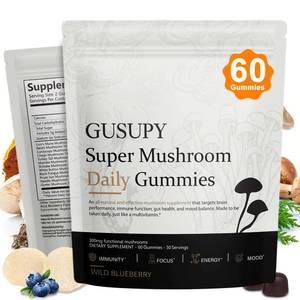 lot 14485 image: GUSUPY Lions Mane Mushroom Supplement Gummies - All-in-One Daily Mushroom Supplement Gummy, 12 Mushroom Blend Cordyceps, Chaga, Reishi, Herbal Brain Supplement for Cognitive, Memory & Focus,60 Gummies