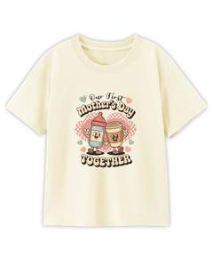 lot 14487 image: Bellkendda Toddler Mothers Day Baby Bodysuit Happy 1st Mothers Day T-Shirt Newborn Infant Boy Girl Clothes Funny Tee 0-12 Months 1T 2T, Cotton