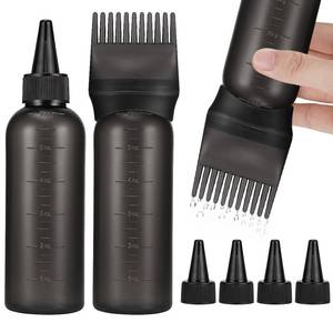 lot 18309 image: Pimoys Hair Oil Applicator Bottles Dye Brush for Women Scalp, Hair Color Products Things with Root Comb Hair Dye Tools, Black 2 Pack
