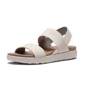 lot 19811 image: PTUPLYU Comfortable Walking Sandals for Women Platform Beige Sandals Orthopedic Arch Support Backstrap Elastic Summer Shoes for Hiking Travel,9