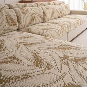 lot 19844 image: Cgeluy Sofa Cover Washable Sectional Couch Covers Sofa Slipcovers for 3 Cushion Couch Pet Friendly L Shaped Couch Protector Leaf Printed Covers for Dogs