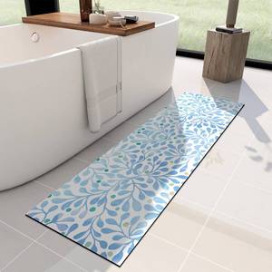 lot 19850 image: YIHOUSE Thin Bath Mat Super Absorbent Quick Dry Thin Bathroom Rugs Fit Under Door, Non Slip Rubber Backed Mat Washable Bathroom Floor Mats for Shower Room, Sink -17 x 59