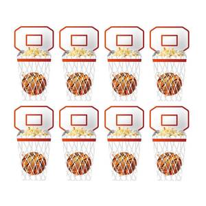 lot 20335 image: 24 Pcs DIY Basketball Hoop Popcorn Boxes Basketball Party Decorations,Party Favors Snack Treat Box,Candy Cookie Container for Basketbal Theme Birthday Supplies (Open Box, May Be Missing Pieces)